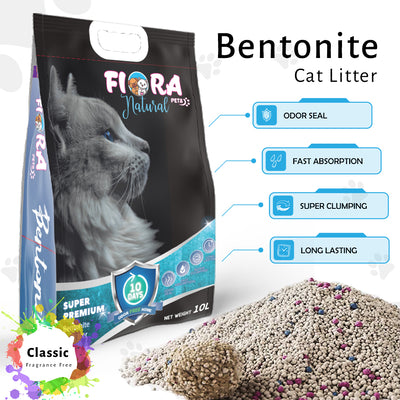 Fiora Super Premium Bentonite Cat Litter Sand - Classic 10L