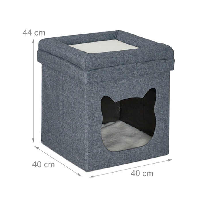 Cat Face Outlet Double Layer Foldable Cat Bed