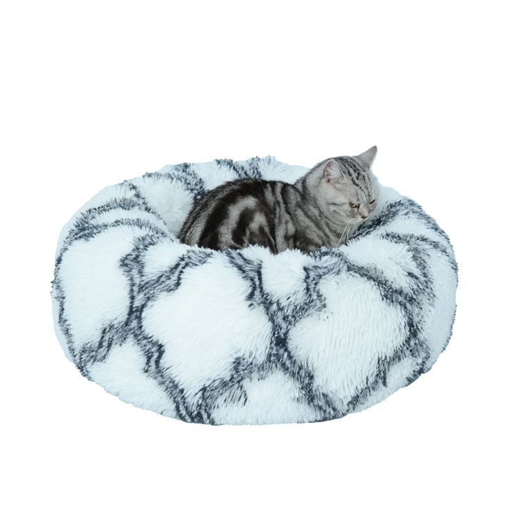 Plush Round Pet Bed - 50Cm