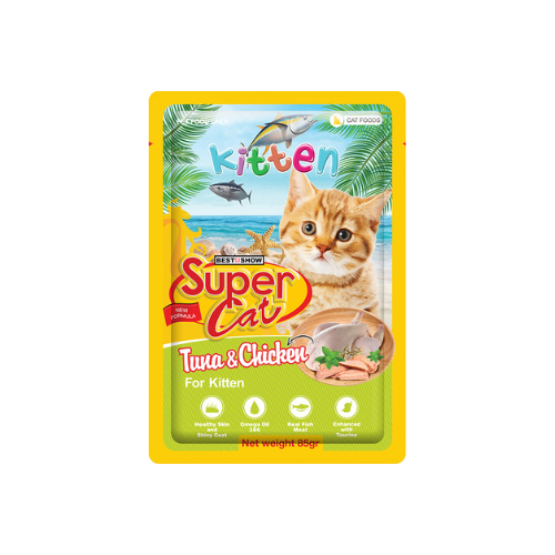 Supercat Kitten Tuna & Chicken Pouch 85gr