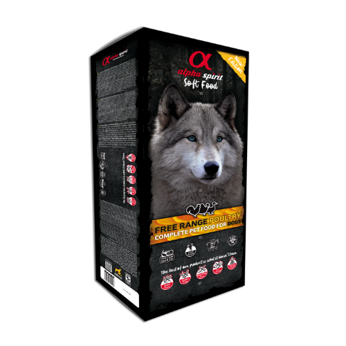 Soft Food for Adult Dogs – Poultry 9 kg Box (45 Trays x 200g) – High-Protein, Grain-Free