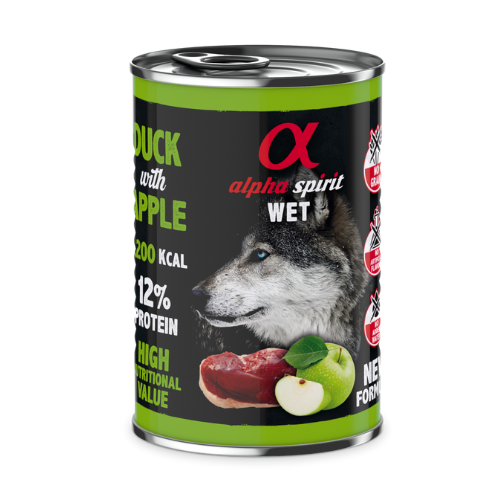 Canned Dog Food – Duck with Green Apple (400g)