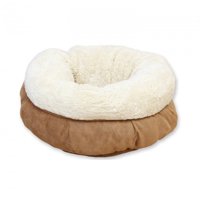 Lambswool Donut Cat Bed – Ultra-Soft, Self-Warming Comfort Nest