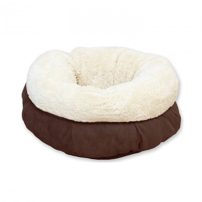 Lambswool Donut Cat Bed – Ultra-Soft, Self-Warming Comfort Nest