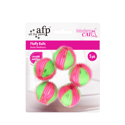 Modern Cat – Fluffy Balls Cat Toy Set (5 pcs)