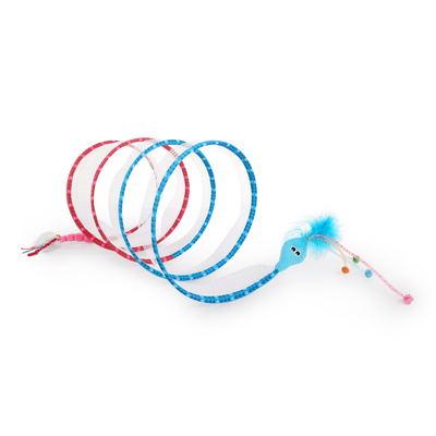 Modern Cat – Spiral Cat Tunnel Toy (Blue/Pink)