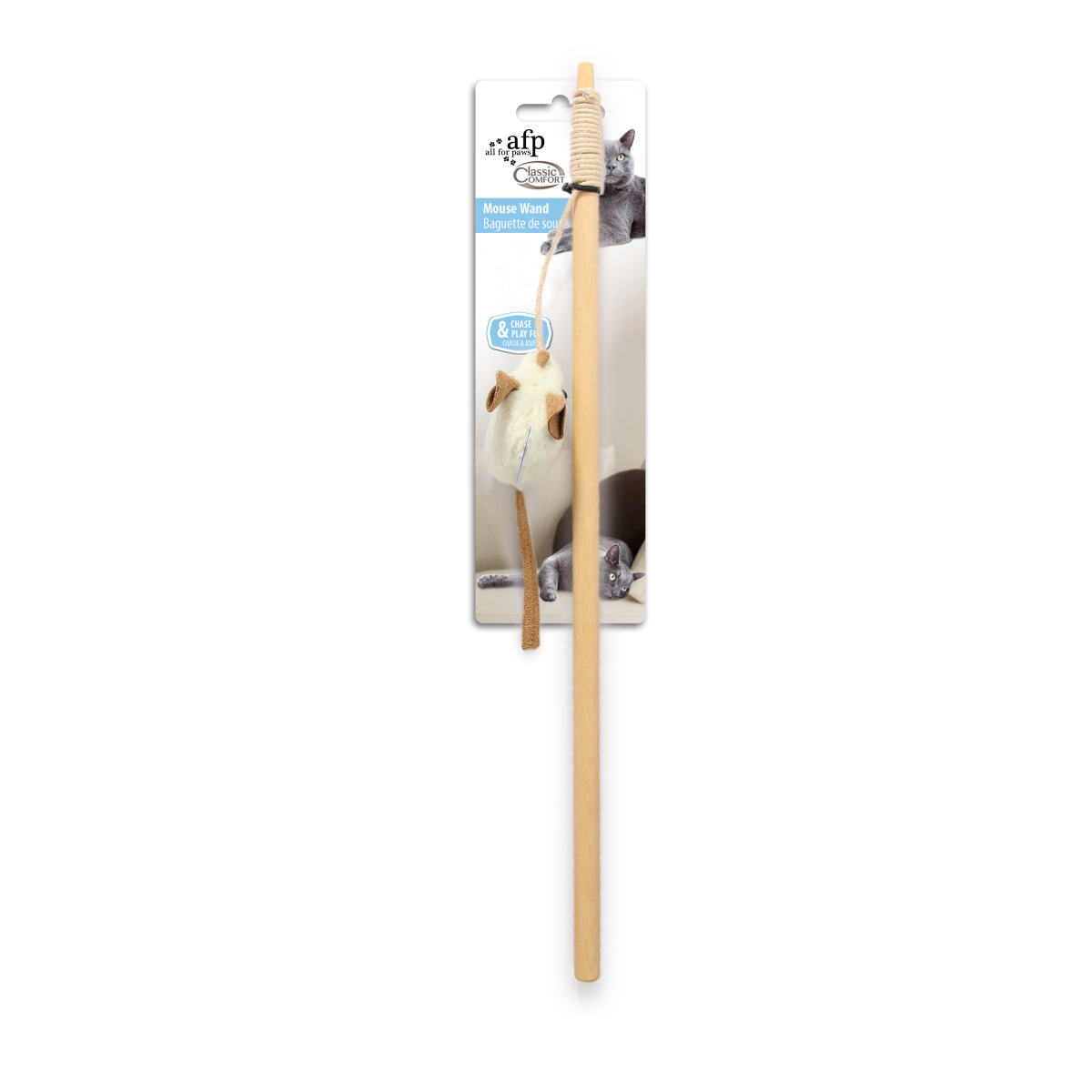 Classic Comfort – Mouse Wand Cat Toy (2-Pack)