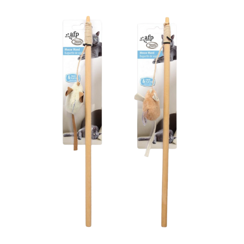 Classic Comfort – Mouse Wand Cat Toy (2-Pack)