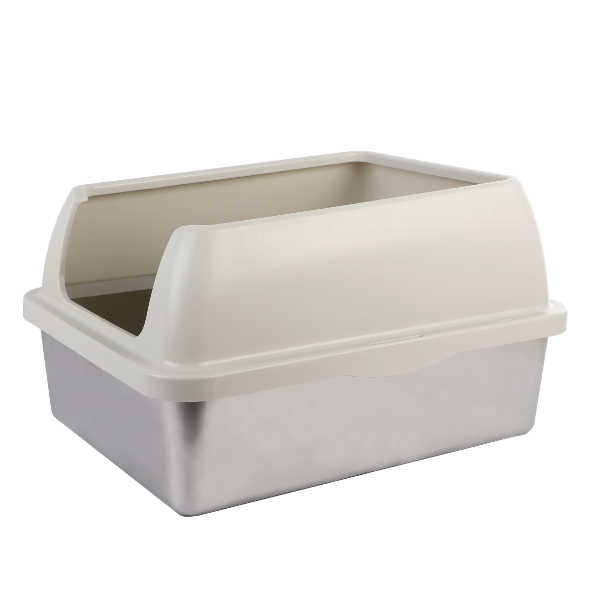 Go Fresh – Enclosed Stainless Steel Cat Litter Box (Sand)