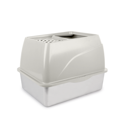 Go Fresh – Stainless Steel No Mess Cat Litter Box (Sand)