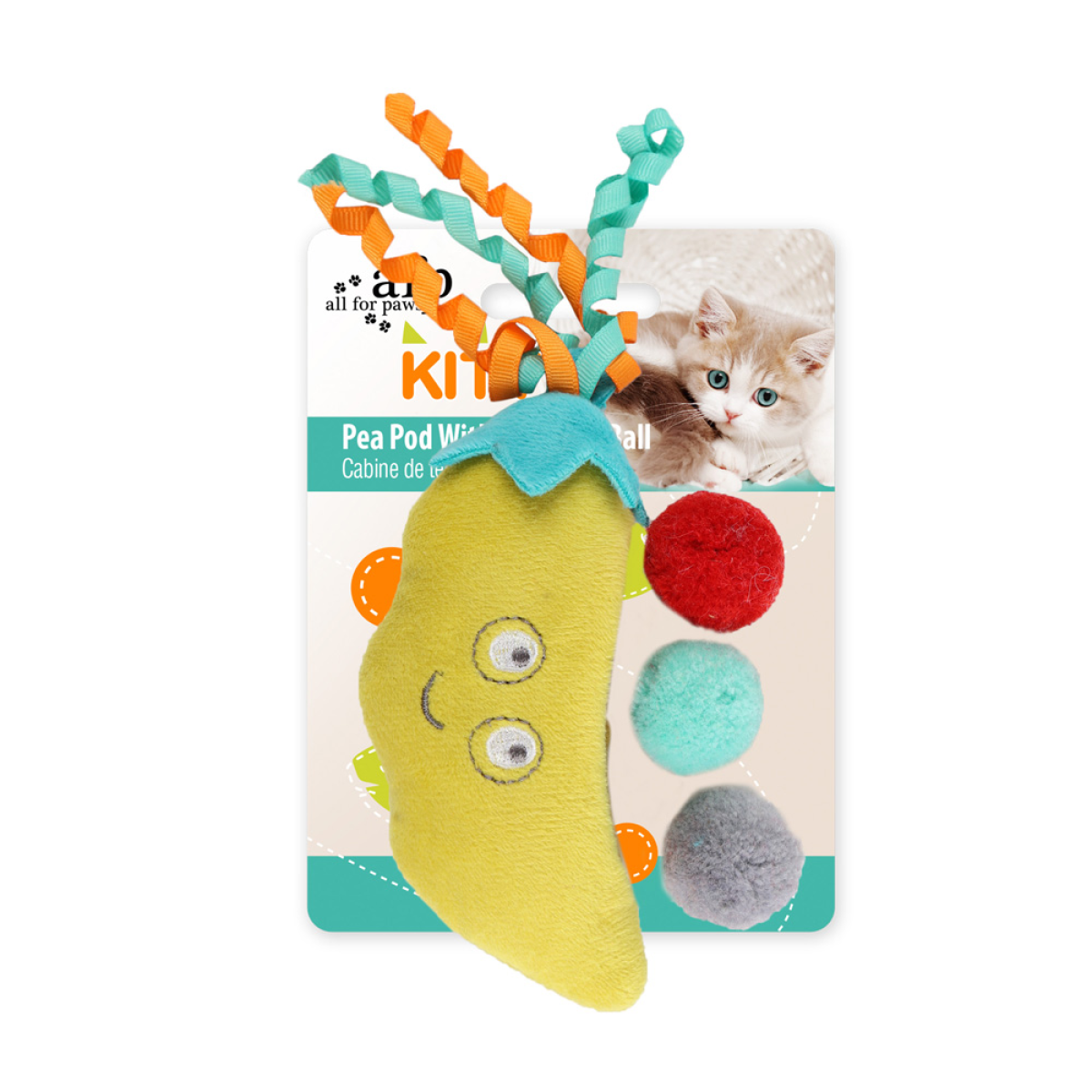 Kitty – Pompom Pea Pod Cat Toy