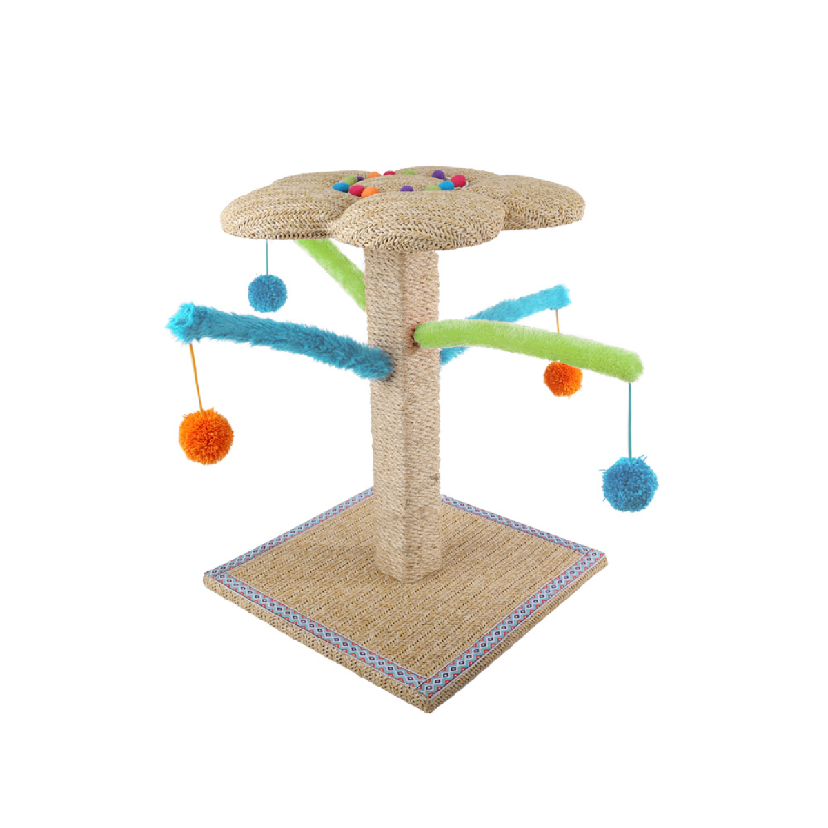 Whisker Fiesta – Blossom Cat Tree | Floral-Inspired Multi-Level Play Tower