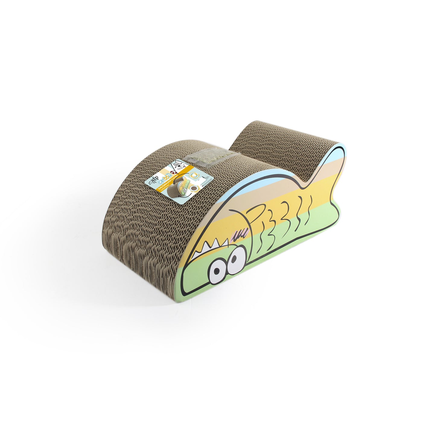 Catoon Belly Rubbing Fish Scratcher – Interactive Cat Toy & Scratching Pad