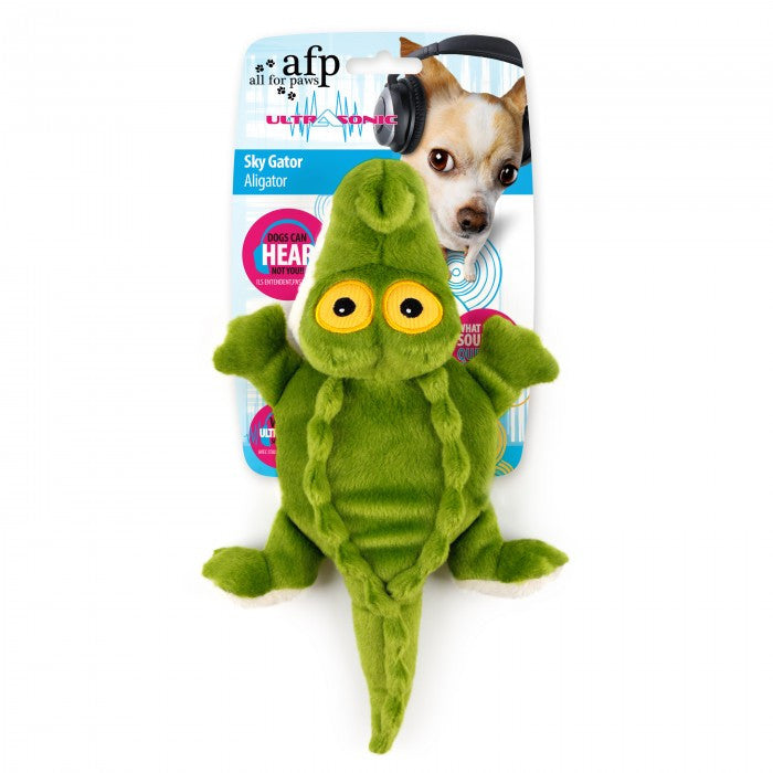 Ultrasonic Sky Gator – Silent Squeaky Plush Alligator Dog Toy