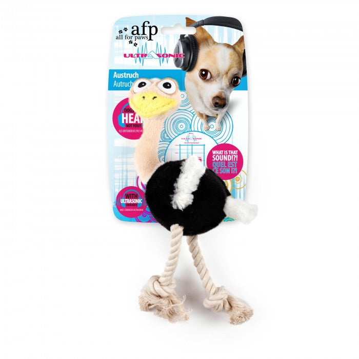 Ultrasonic Ostrich Small – Silent Squeaky Plush Dog Toy