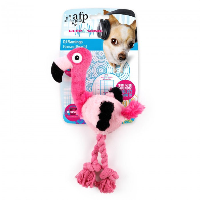 Ultrasonic DJ Flamingo – Silent Squeaky Toy for Small Dogs