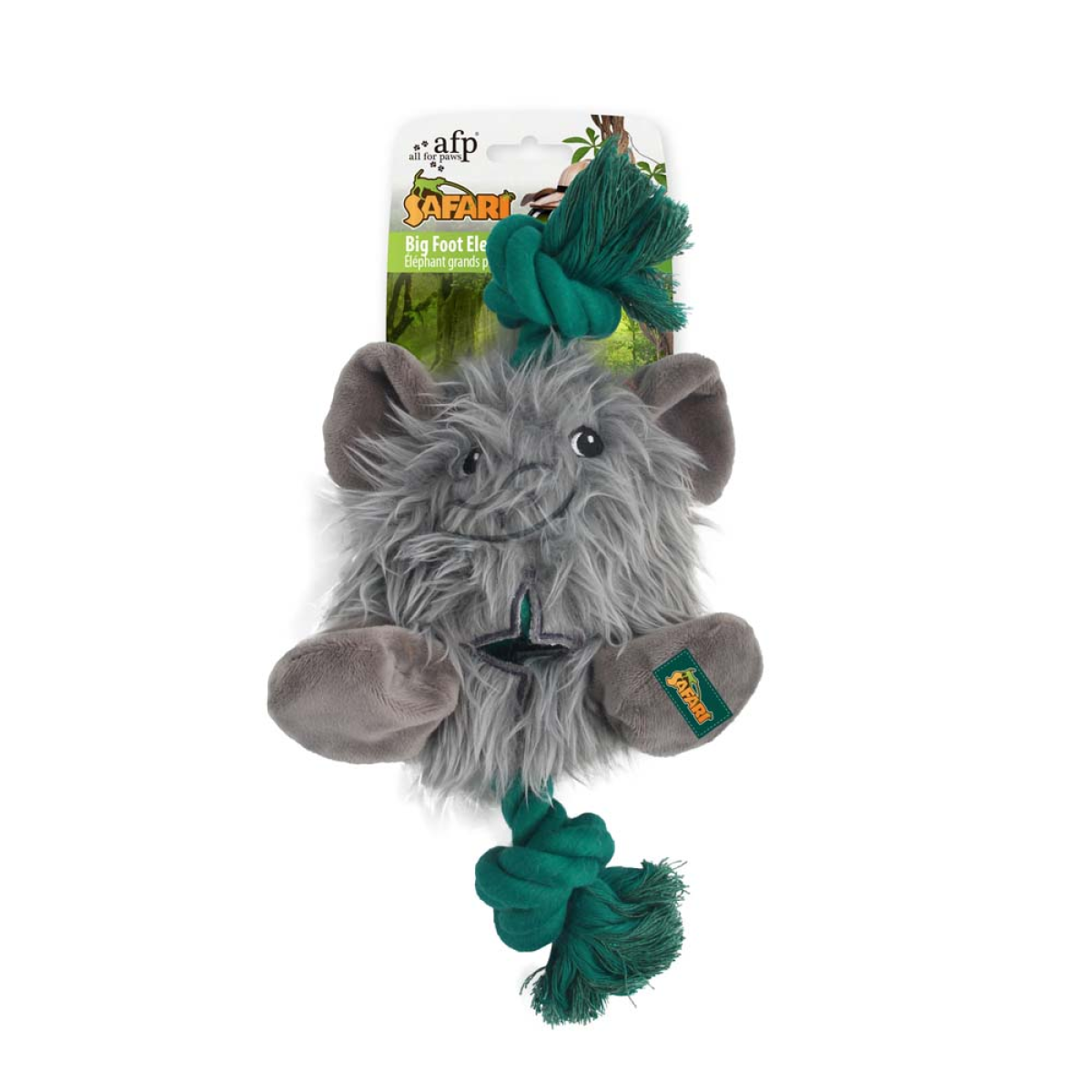 Safari Big Foot Elephant & Monkey – Jumbo Plush Dog Toys
