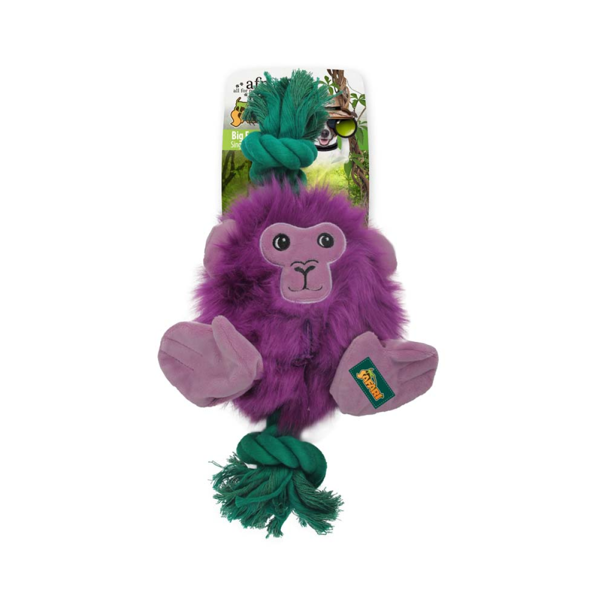 Safari Big Foot Elephant & Monkey – Jumbo Plush Dog Toys