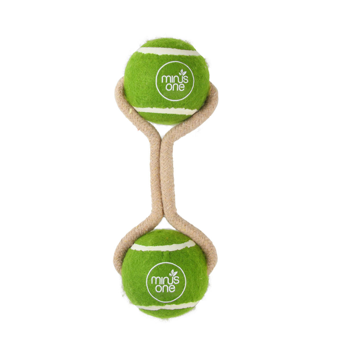 Dog Tennis Ball Rope Toy – Double Ball Tug Toy in Meadow Colors