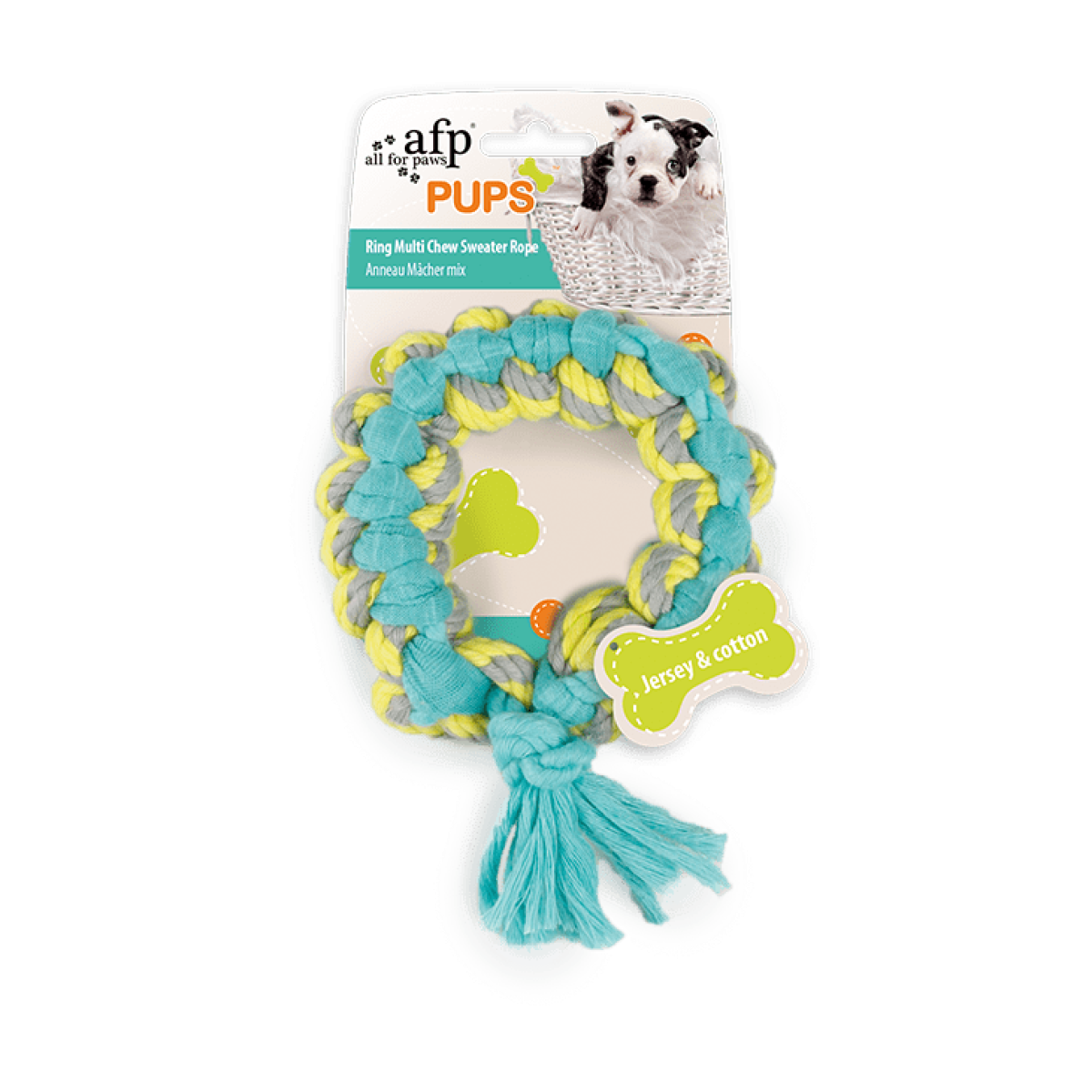 Pups Ring Multi Chew Rope – Soft Sweater Rope Toy for Dogs