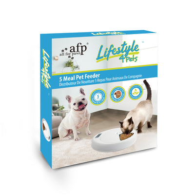 5-Meal Automatic Pet Feeder – Timed Food Dispenser