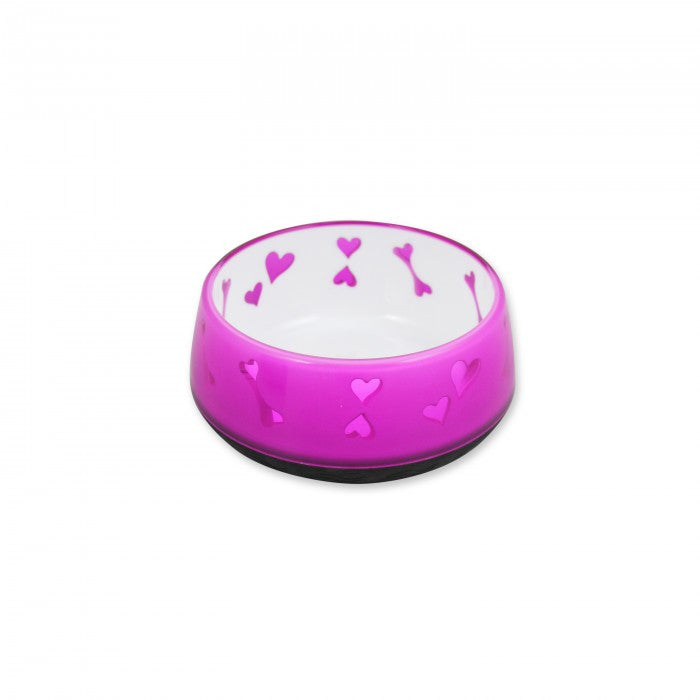Dog Love Bowl - Pink | Non-Slip Food & Water Bowl for Dogs