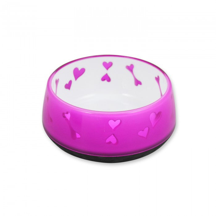 Dog Love Bowl - Pink | Non-Slip Food & Water Bowl for Dogs
