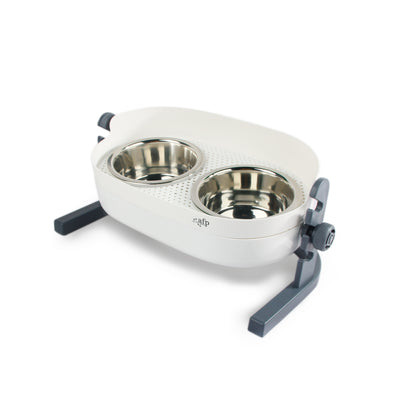 3-in-1 Elevated Double Dog Bowl Feeder – Medium