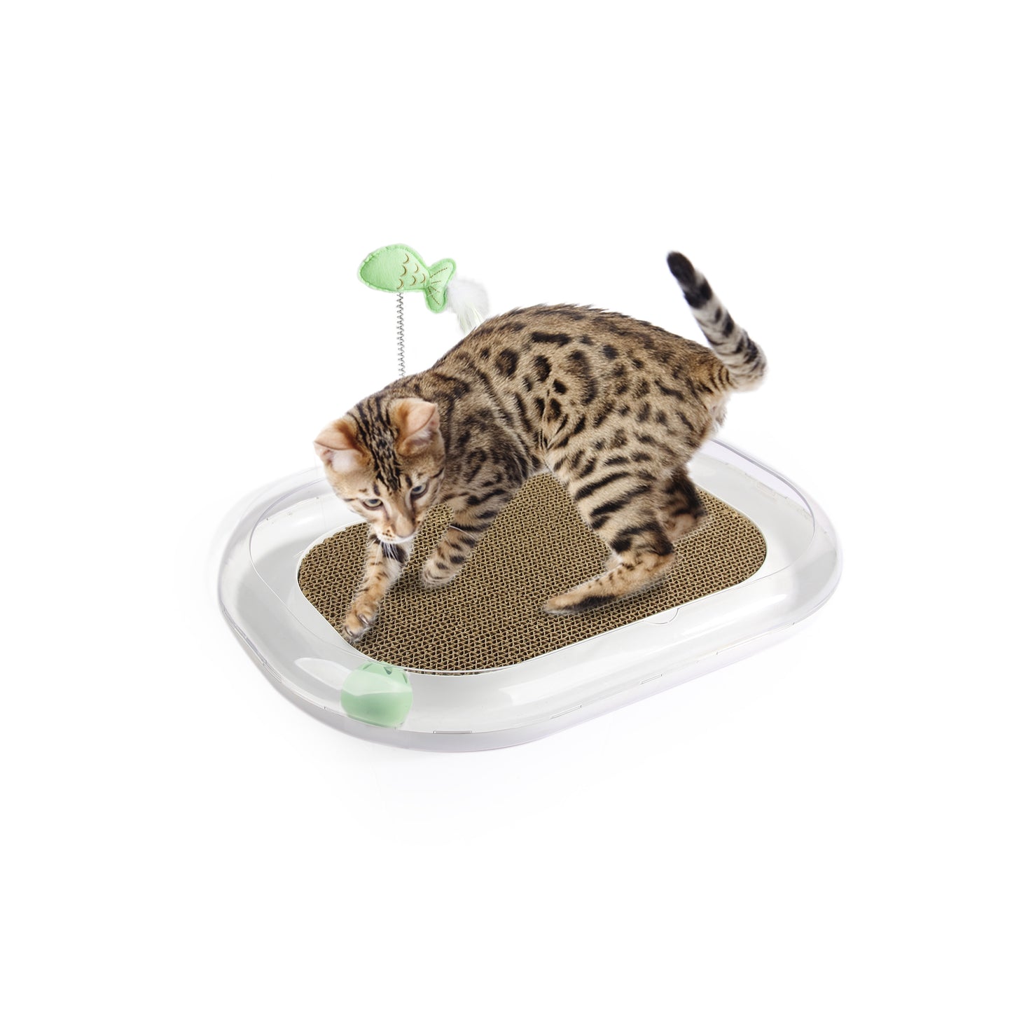 Cat Runway Scratcher – Interactive Corrugated Tunnel & Scratch Pad