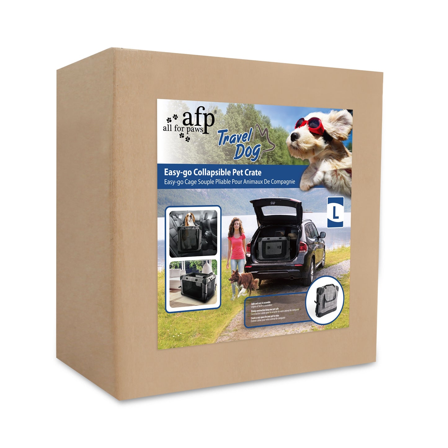 Easy-go Pet Crate – Foldable Travel Crate for Dogs & Cats