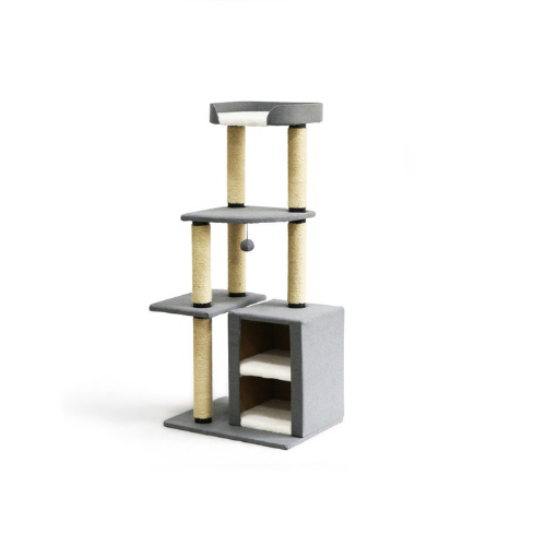 Cat Tree – New Connector Serie 6 | 3-Tier Activity Tower with Scratching Posts & Condo