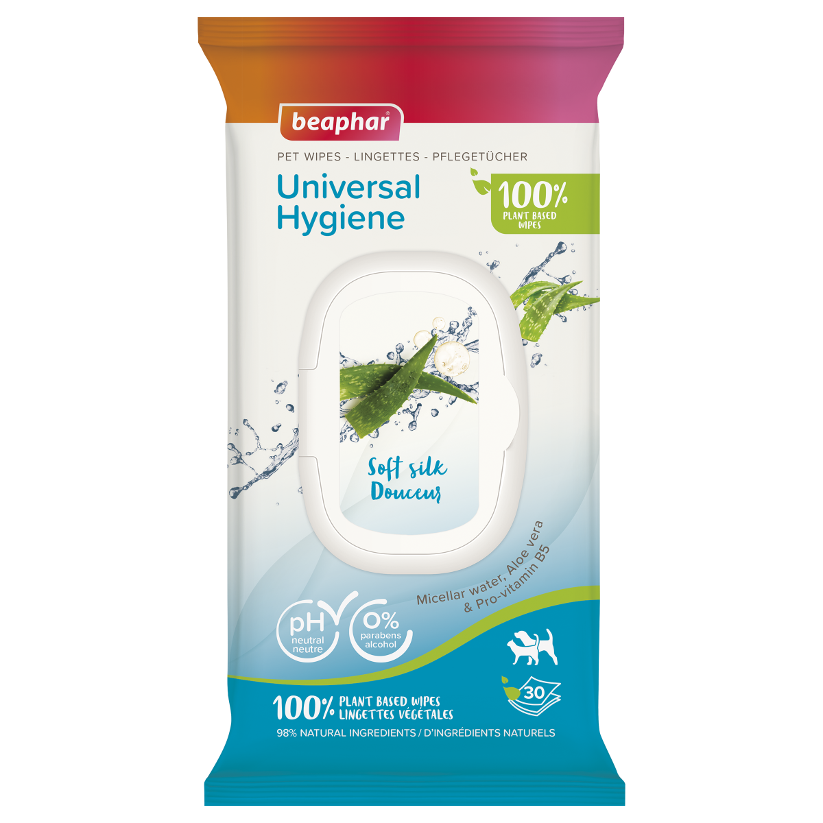Pet Wipes Universal – 30 All-Purpose Cleaning Wipes for Dogs & Cats