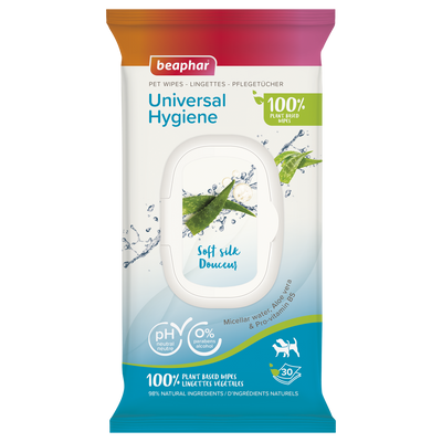 Pet Wipes Universal – 30 All-Purpose Cleaning Wipes for Dogs & Cats