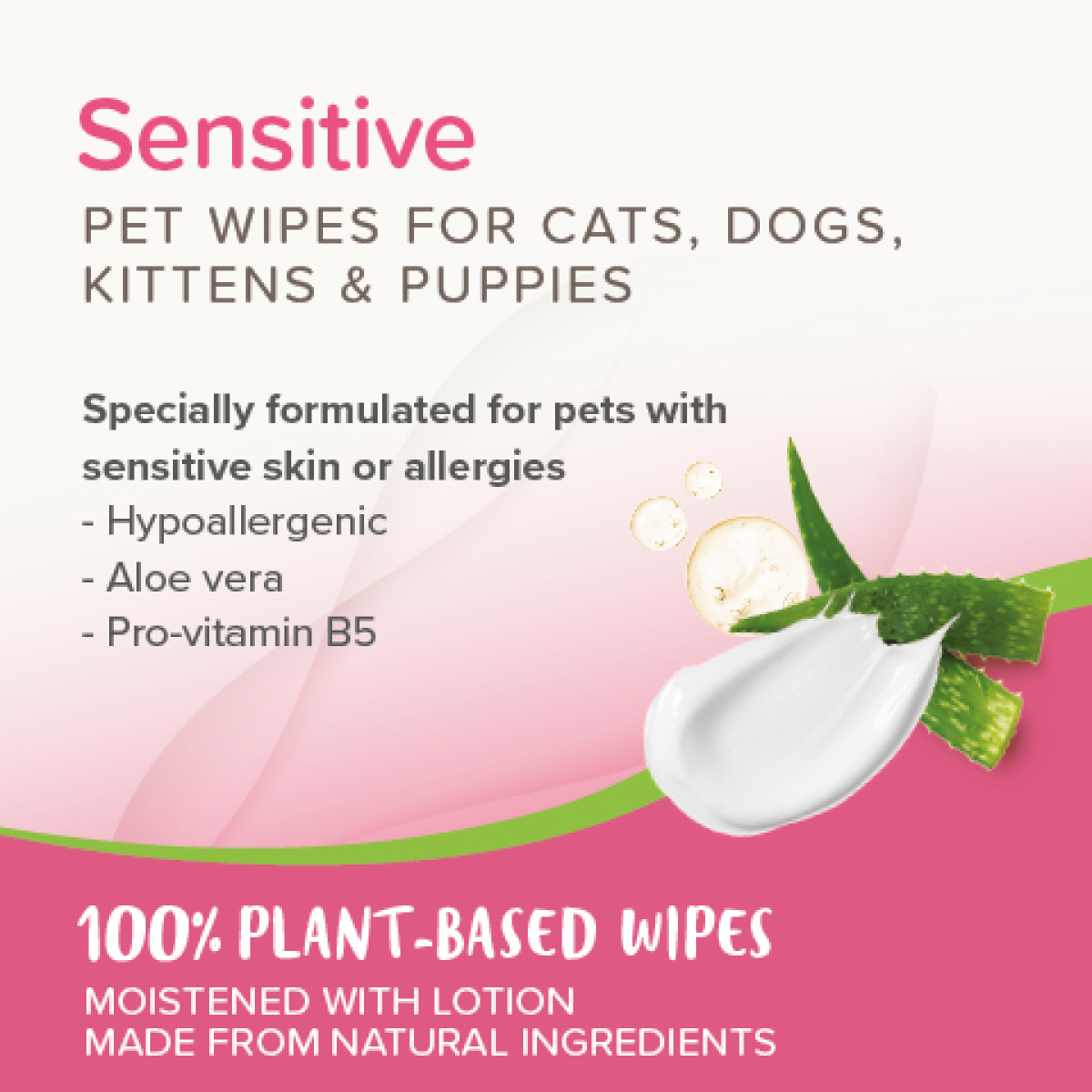 Pet Wipes Sensitive – 30 Ultra-Gentle Wipes for Dogs & Cats