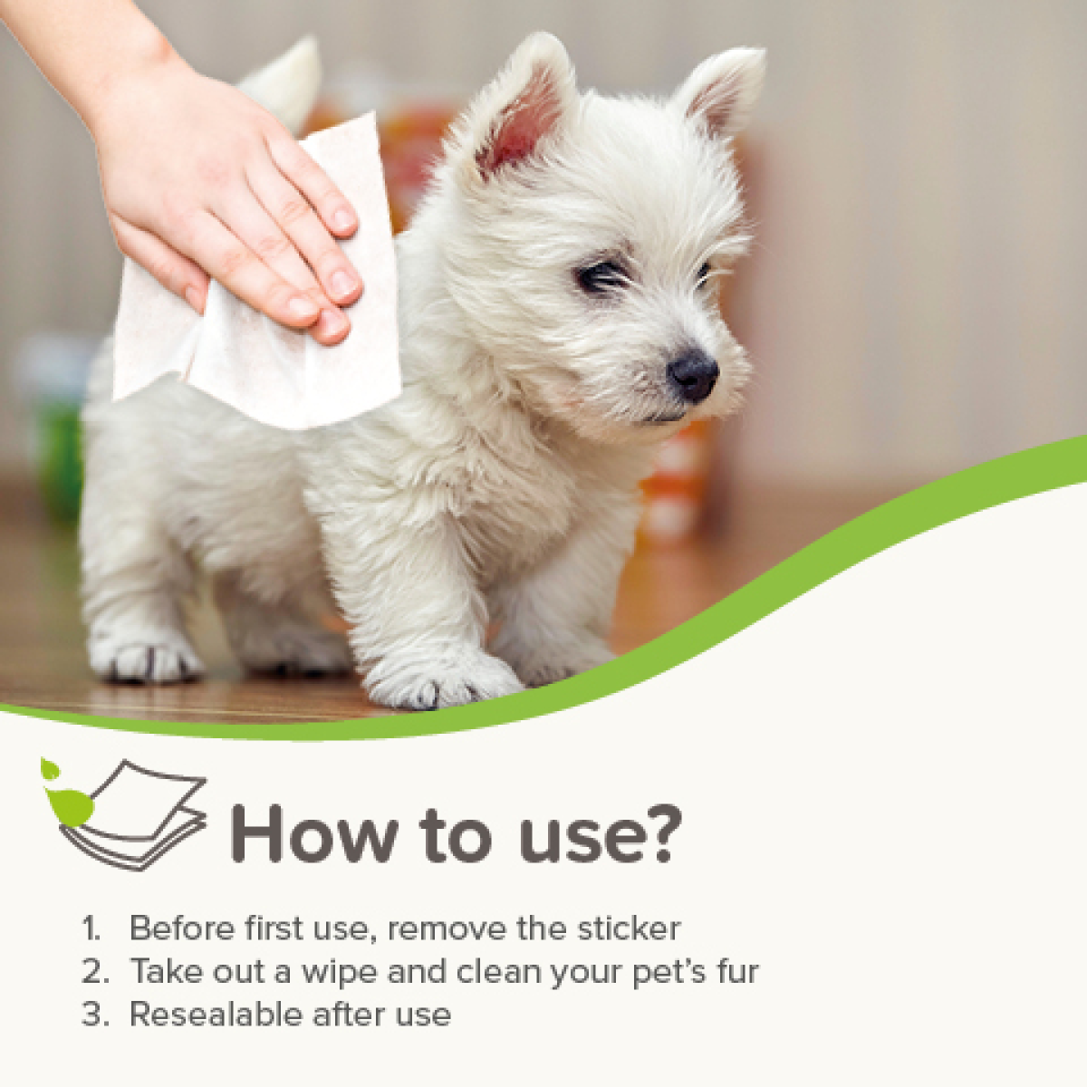 Pet Wipes Sensitive – 30 Ultra-Gentle Wipes for Dogs & Cats