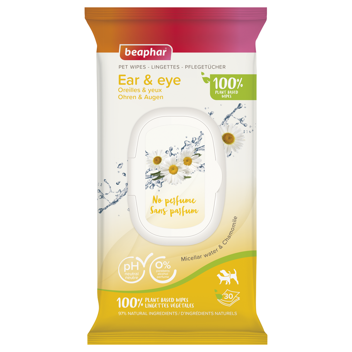 Pet Wipes for Ear & Eye – 30 Gentle Cleaning Wipes for Dogs & Cats