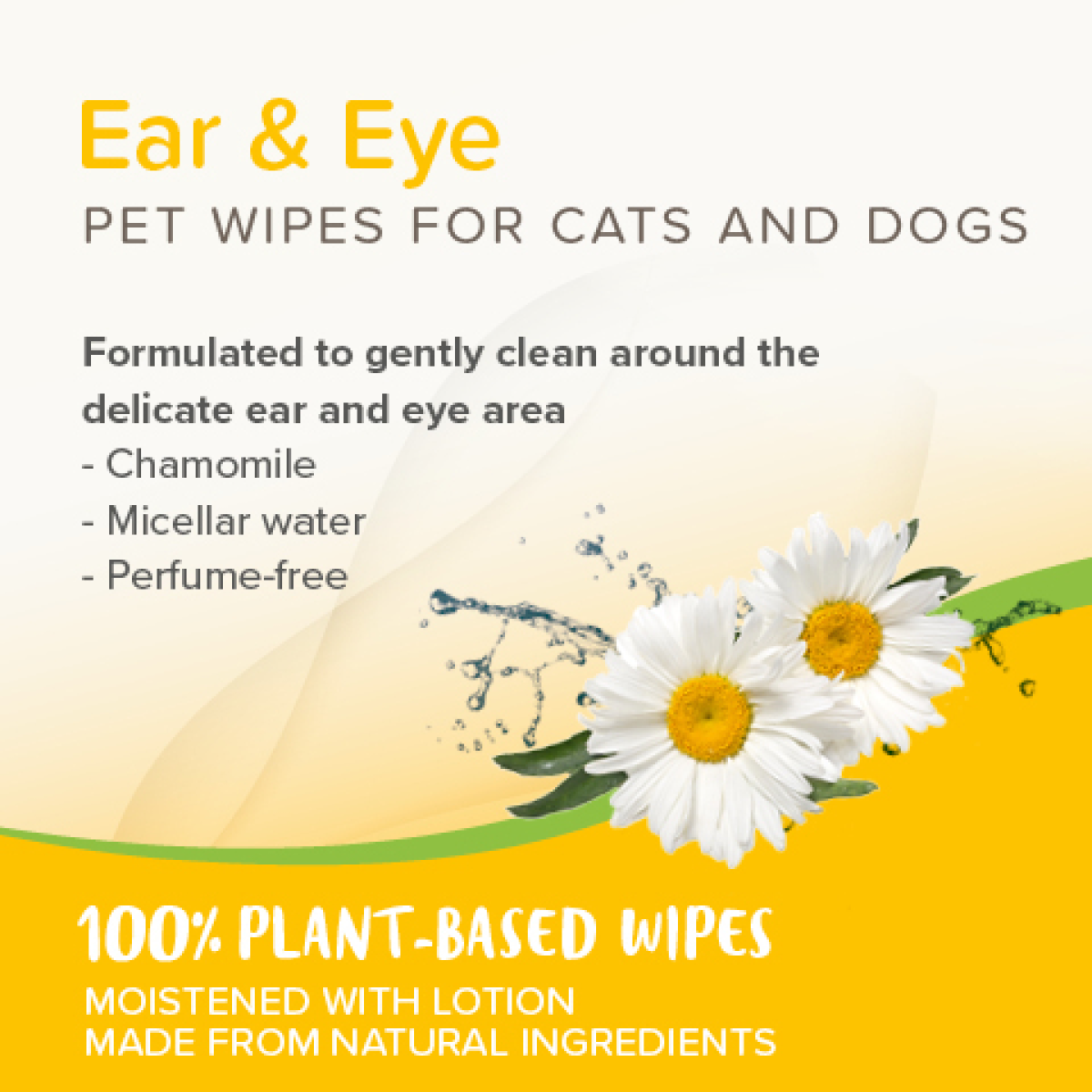 Pet Wipes for Ear & Eye – 30 Gentle Cleaning Wipes for Dogs & Cats