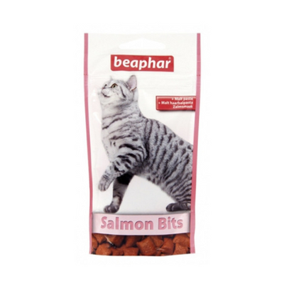 Beaphar Malt-Bits Salmon Cat 35g | Hairball Control Treats with Salmon Flavor