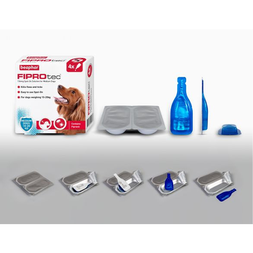 Fiprotec for Medium Dogs – 4 Pipettes – Flea & Tick Treatment