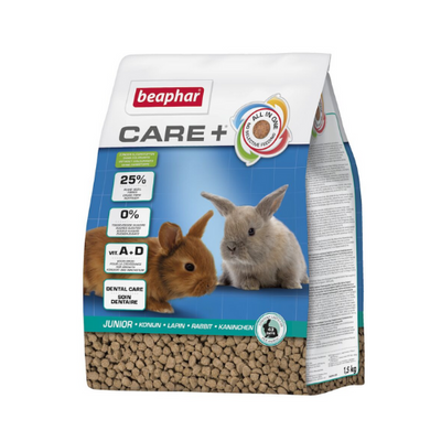 Beaphar Care+ Rabbit Junior Food 1.5kg | Complete Diet for Growing Rabbits