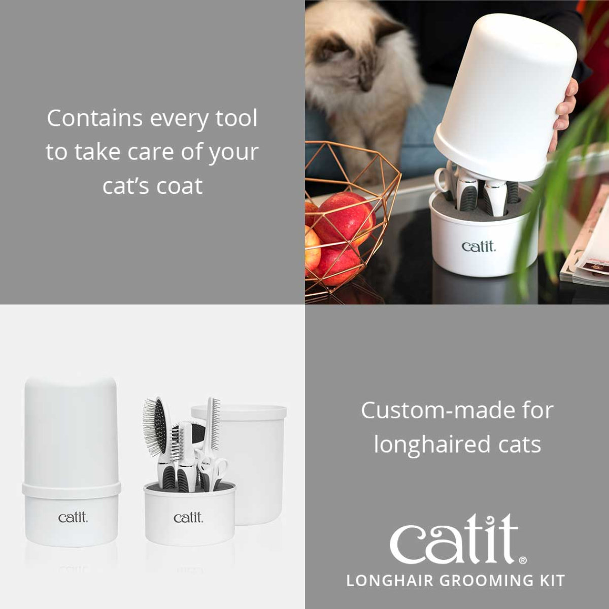 Catit Grooming Kit for Longhair Cats