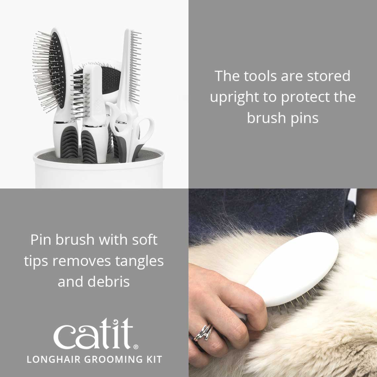 Catit Grooming Kit for Longhair Cats