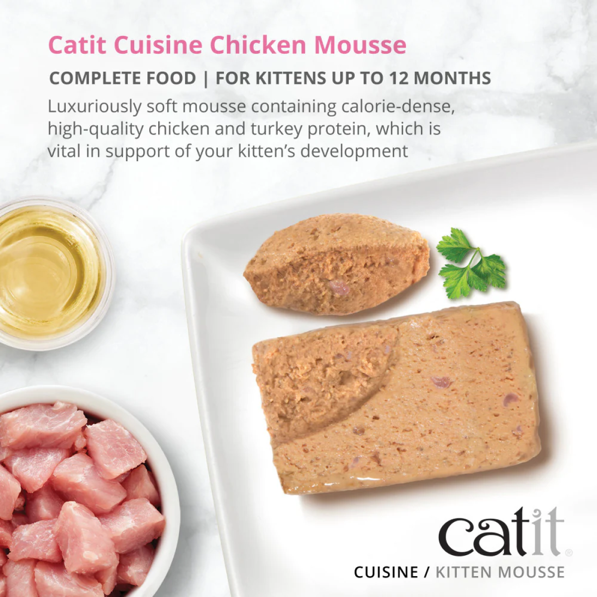 Catit Cuisine Chicken Mousse Kitten Food - 90g