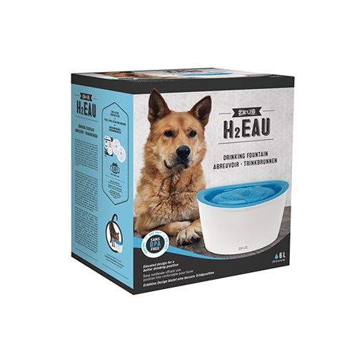 Zeus H2EAU Dog Drinking Fountain Blue Top - 6 L