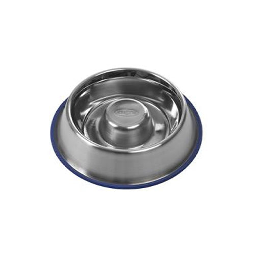 Buster Stainless Steel Slow Feeder Blue Base