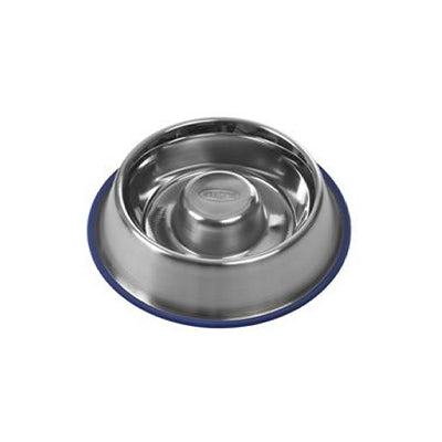 Buster Stainless Steel Slow Feeder Blue Base