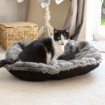 Mikki Cat Luxury Magic Pet Bed Pillow - Charcoal