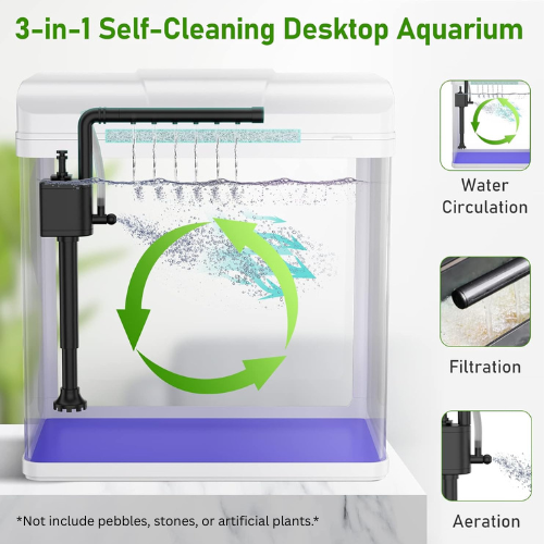 PF-285 Glass Aquarium with LED Light & Filter – 13L