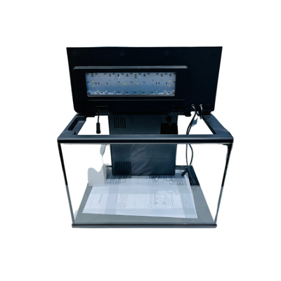 PH-200 Glass Aquarium with LED Light & Filter – 18L (UK Plug)