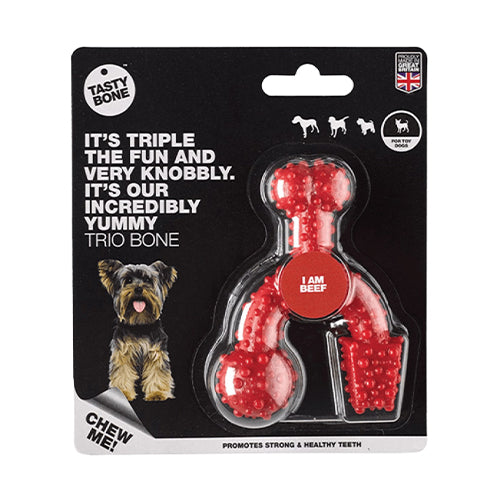 TastyBone Nylon Trio Toy Dog - Beef